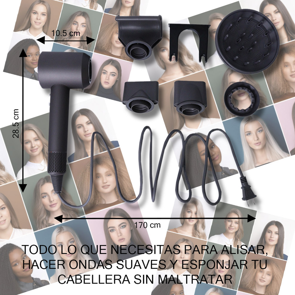 Foto 4 pulgar | Secador De Pelo Supersónico