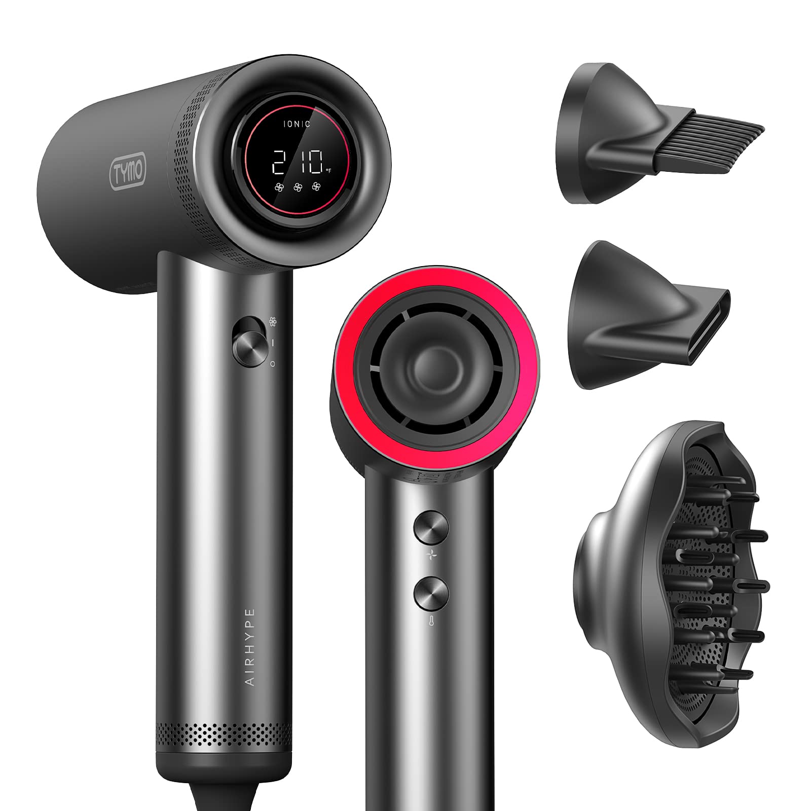 Secador De Pelo Tymo Airhype 1500 W High Speed Ionic Para Cabello Rizado - Venta Internacional.