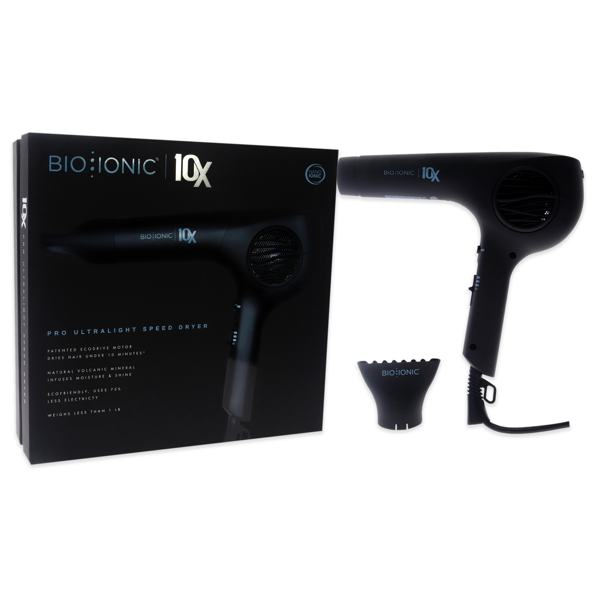 Foto 3 | Secador De Pelo Bio Ionic 10x Pro Ultra Light Black Women - Venta Internacional.
