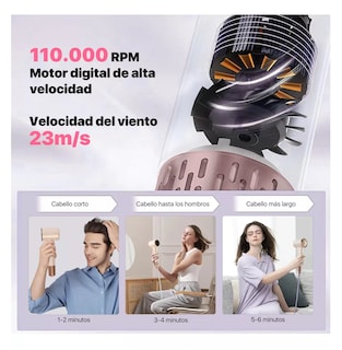 Foto 2 | Secador De Cabello Profesional Lab.g Alta Velocidad Lónico Con Led Rosa Claro