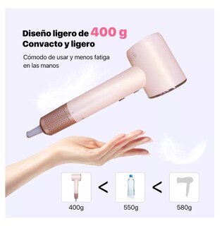 Foto 5 | Secador De Cabello Profesional Lab.g Alta Velocidad Lónico Con Led Rosa Claro