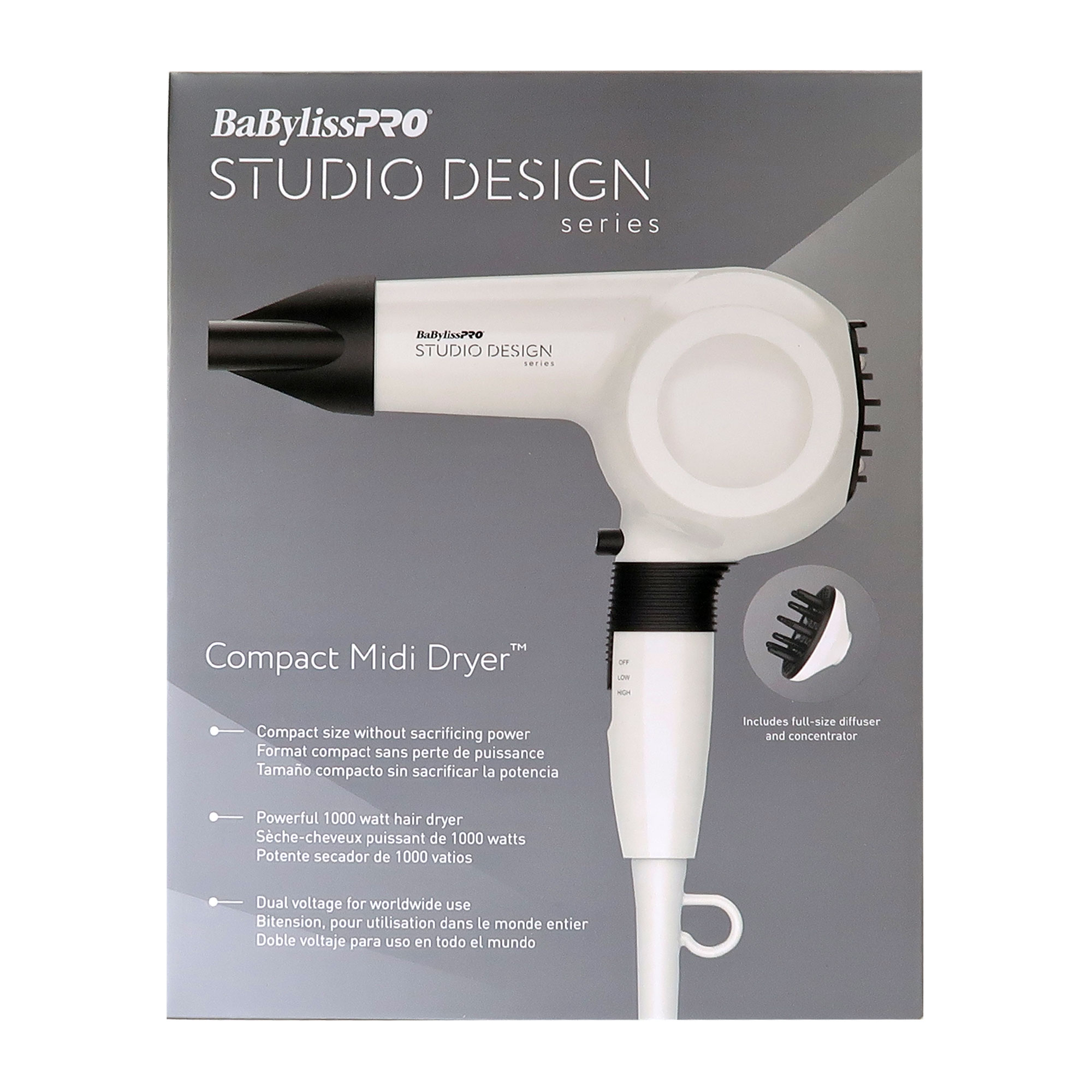 Foto 5 pulgar | Secador De Pelo Compacto Babyliss Pro Midi Bci250uc Con Cepillo De 2 ½ Pulgadas - Venta Internacional.