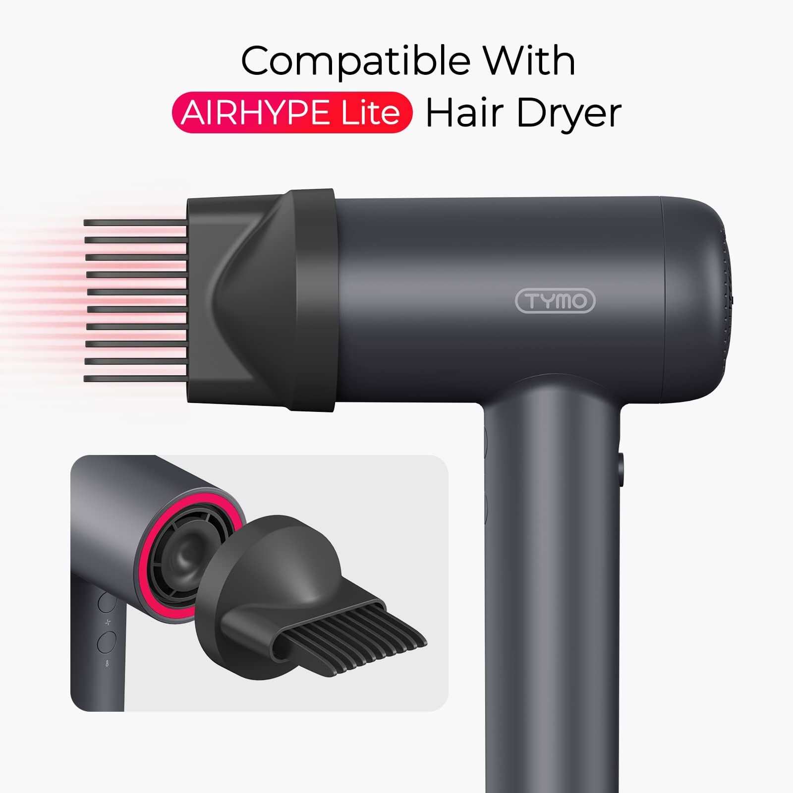 Foto 5 pulgar | Secador Comb Attachment Tymo Airhype Lite Para Desenredar El Cabello - Venta Internacional.