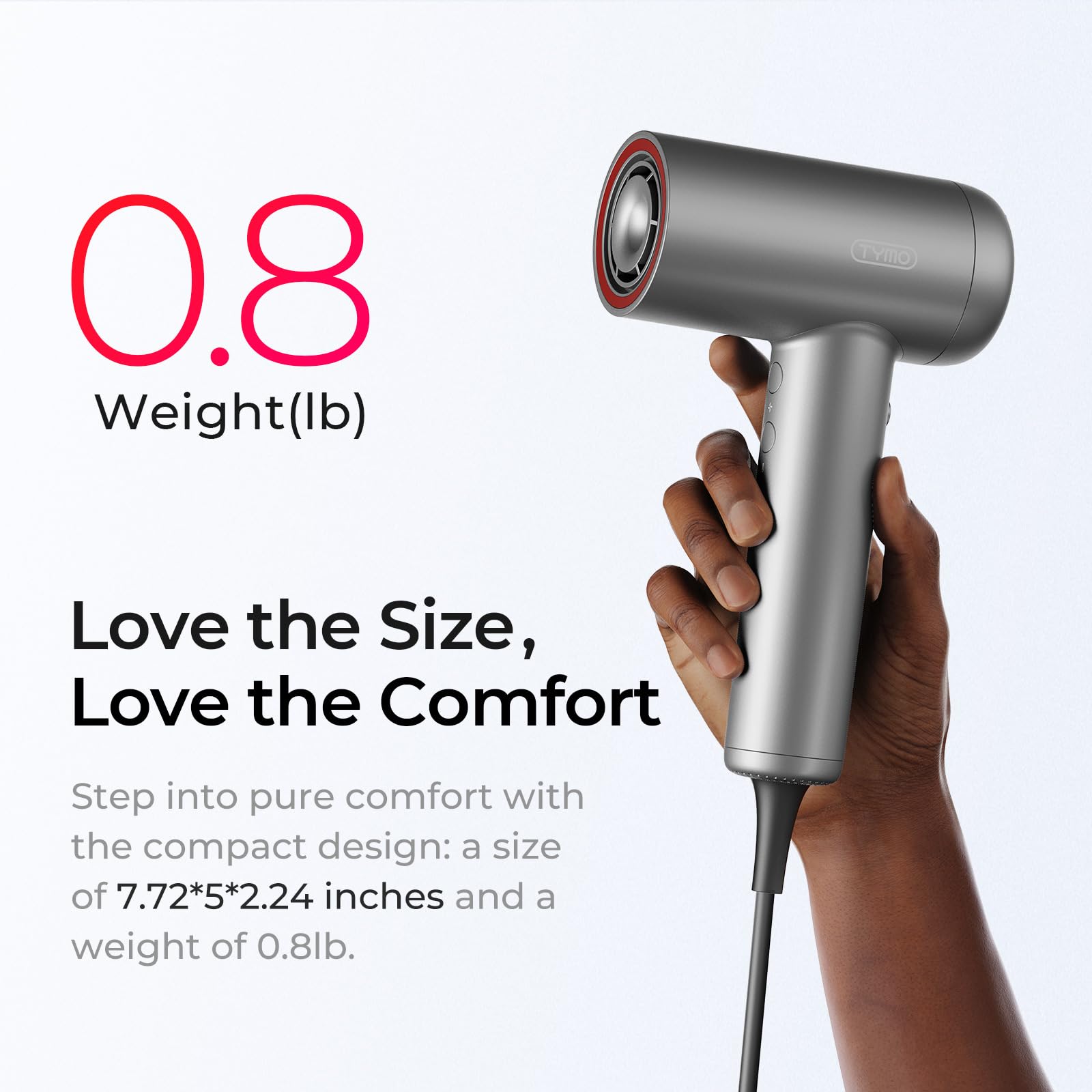 Foto 3 | Secador De Pelo Tymo Airhype Lite Professional Ionic Para Mujer - Venta Internacional.
