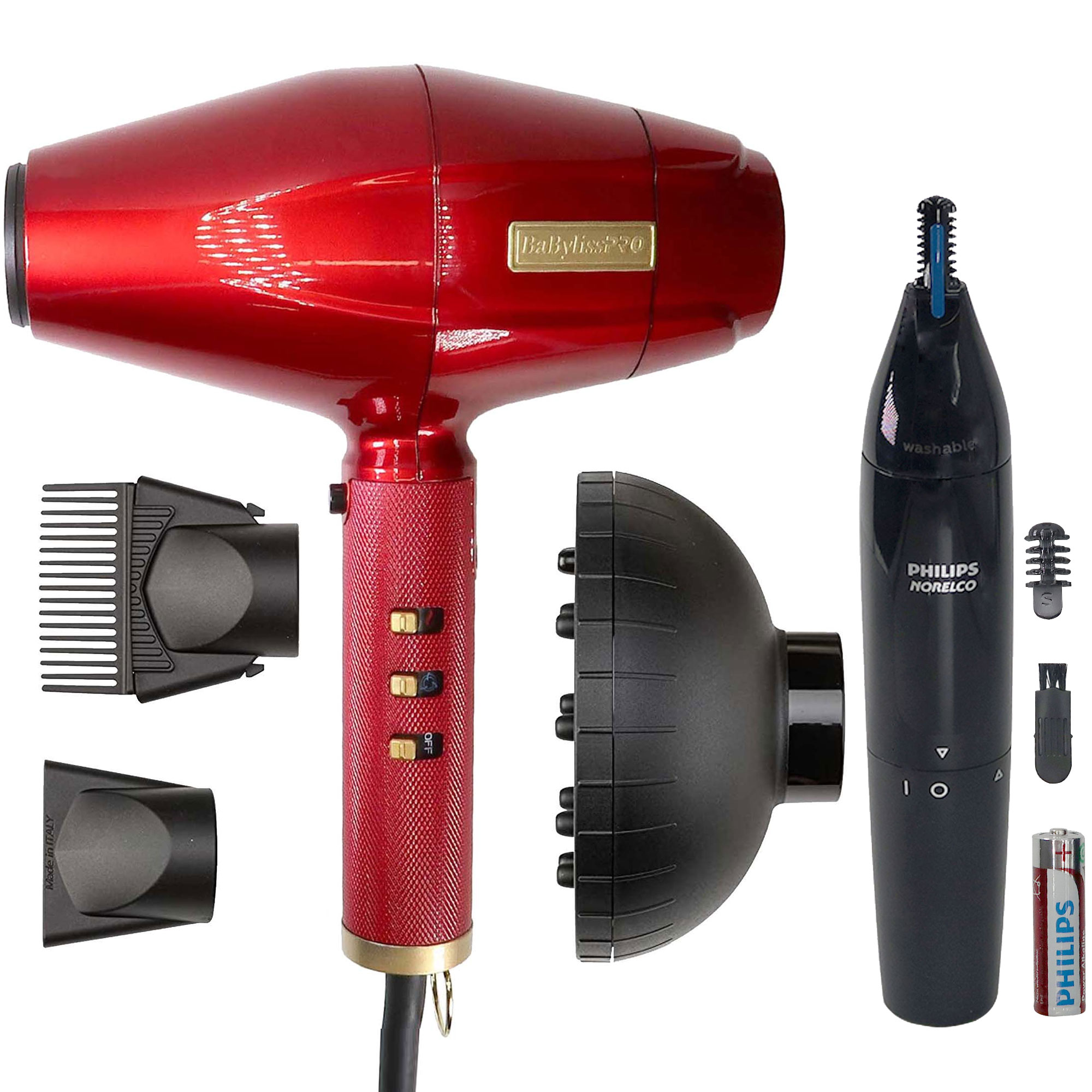 Secador De Pelo Y Recortador De Nariz Babylisspro Influencer Redfx - Venta Internacional.