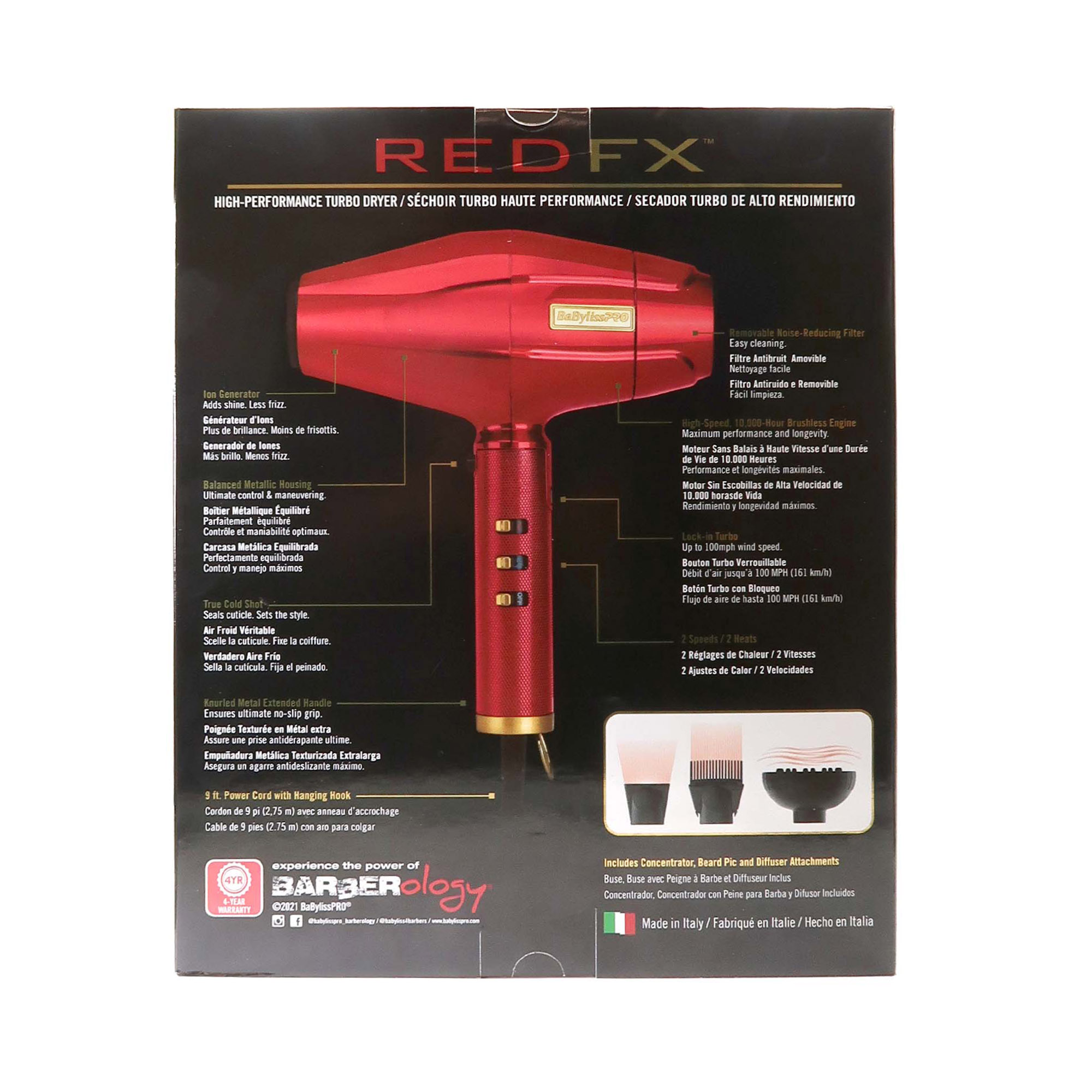 Foto 5 pulgar | Secador De Pelo Y Recortador De Nariz Babylisspro Influencer Redfx - Venta Internacional.
