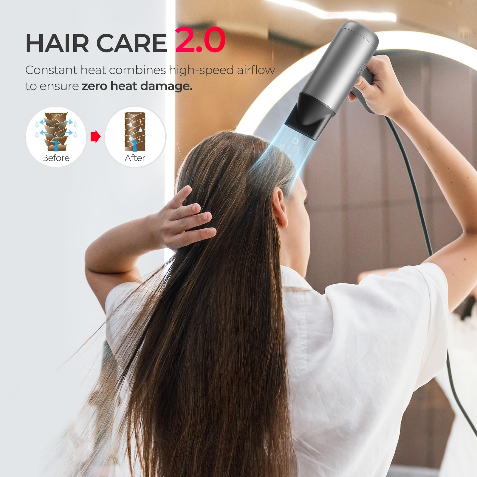 Foto 3 pulgar | Secador De Pelo Tymo Airhype Lite Con Difusor Ajustable - Venta Internacional.