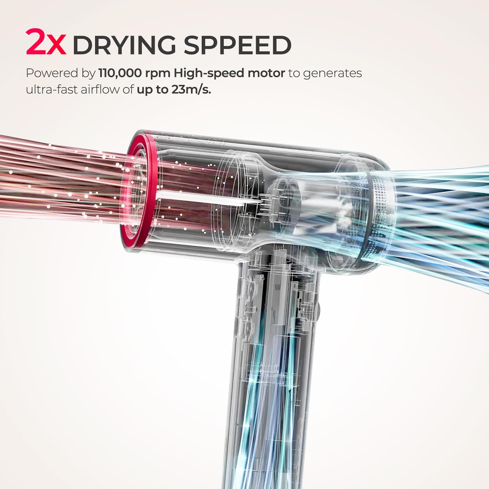 Foto 5 | Secador De Pelo Tymo Airhype Lite Con Difusor Ajustable - Venta Internacional.