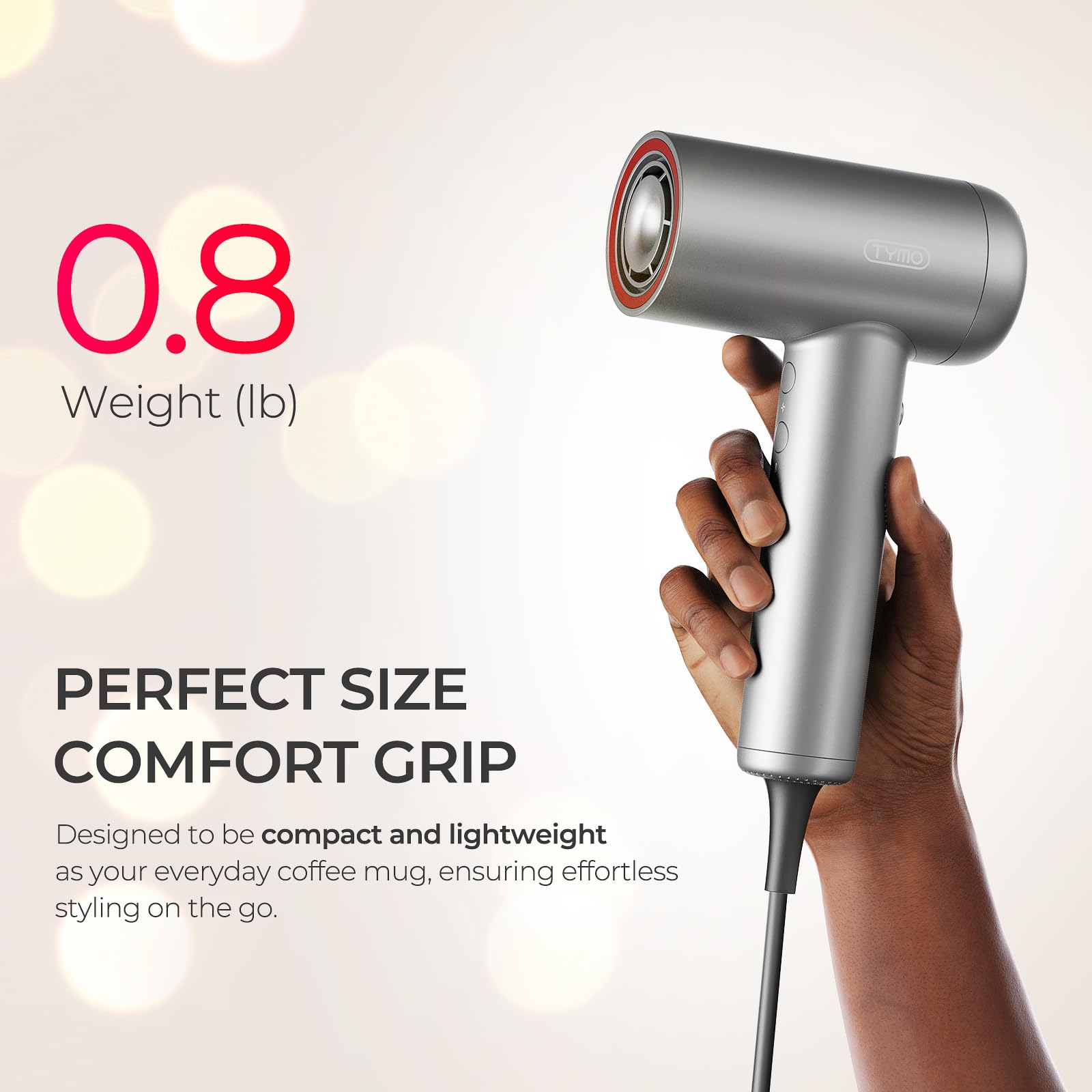 Foto 8 pulgar | Secador De Pelo Tymo Airhype Lite Con Difusor Ajustable - Venta Internacional.