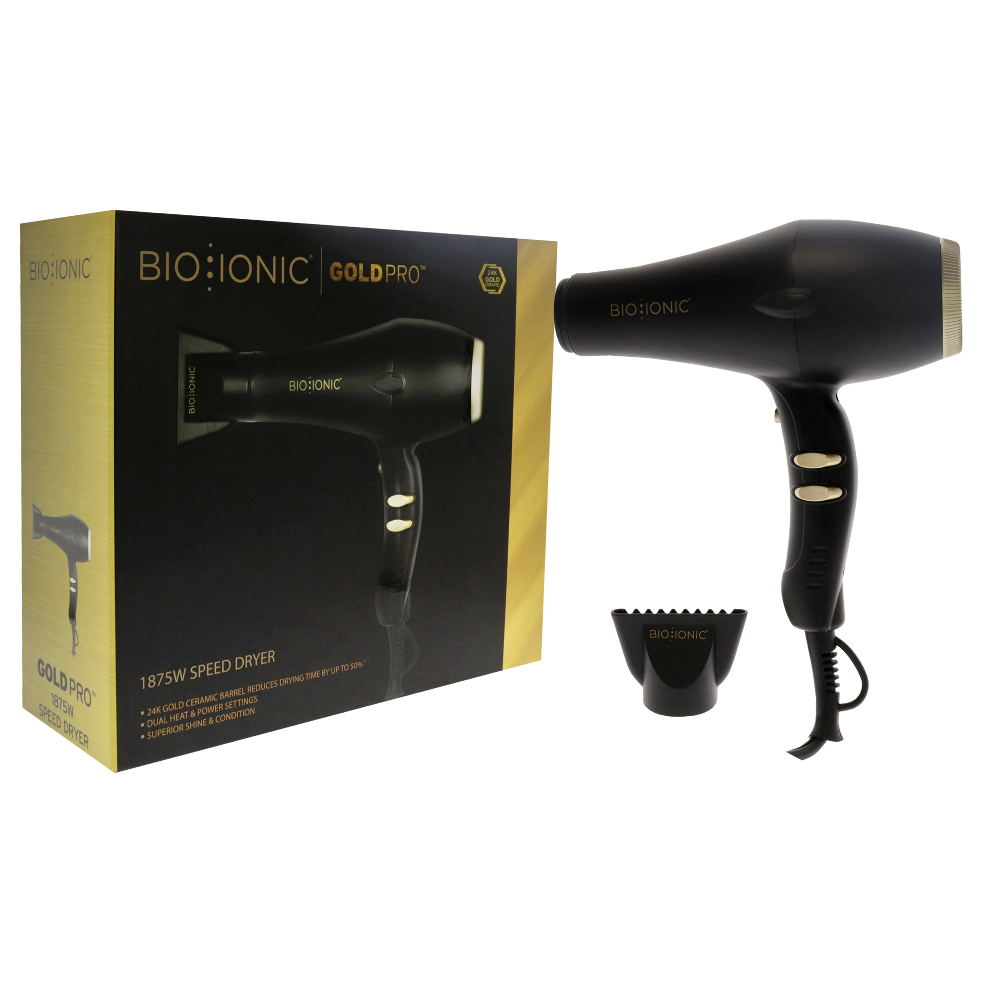 Foto 2 pulgar | Secador De Pelo Bio Ionic Gold Pro Speed 1875w Con Oro De 24 Quilates - Venta Internacional.