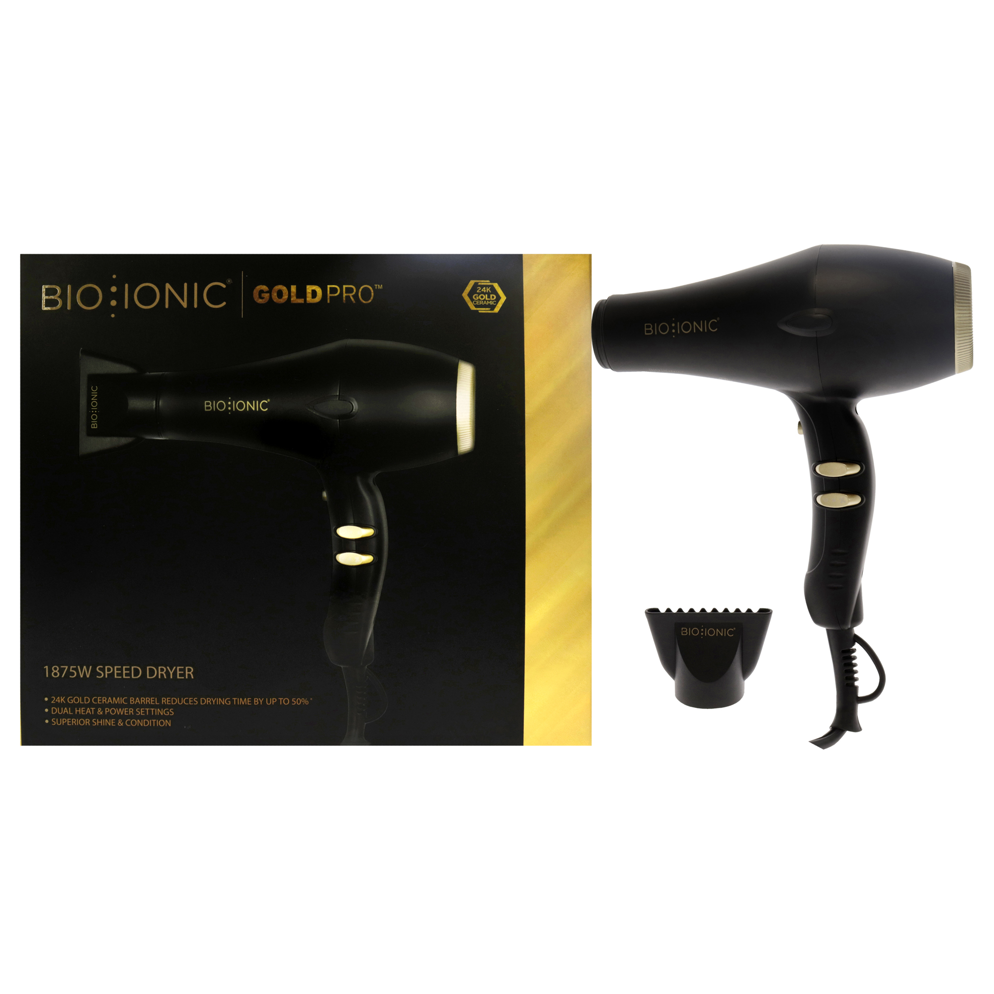 Foto 4 pulgar | Secador De Pelo Bio Ionic Gold Pro Speed 1875w Con Oro De 24 Quilates - Venta Internacional.