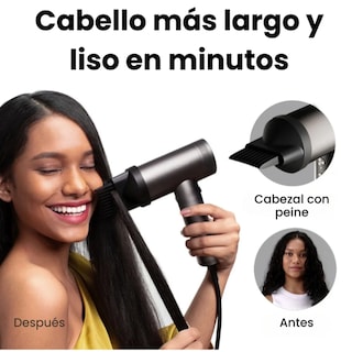 Foto 2 | Secadora De Cabello Con Difusor Para Cabello Tymo Airhype Profesional Pel Color Gris Oscuro