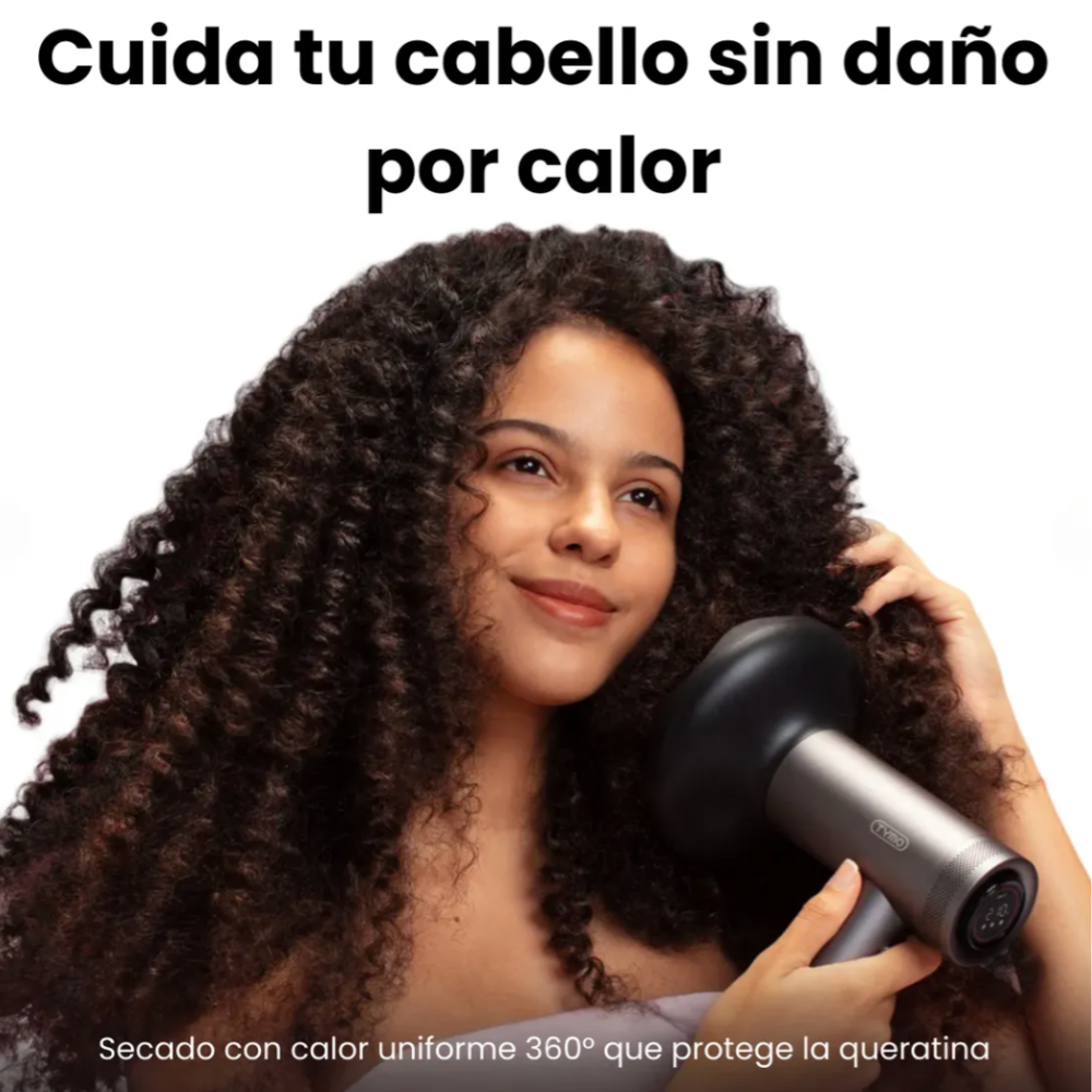 Foto 4 pulgar | Secadora De Cabello Con Difusor Para Cabello Tymo Airhype Profesional Pel Color Gris Oscuro