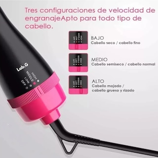 Foto 4 | Secador Cepillo De Aire Caliente Para Alaciado Lab.g Rosa