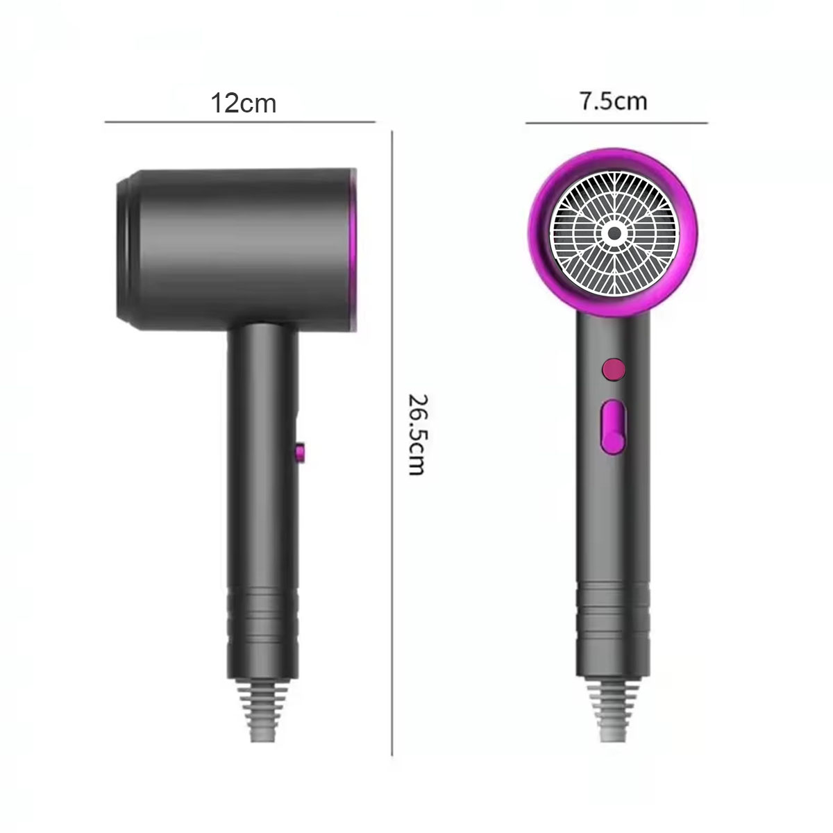Foto 8 pulgar | Secadora De Cabello 2000w Kimhi Secador De Pelo Aire Caliente Y Frío De Tres Velocidades Secado Rapido