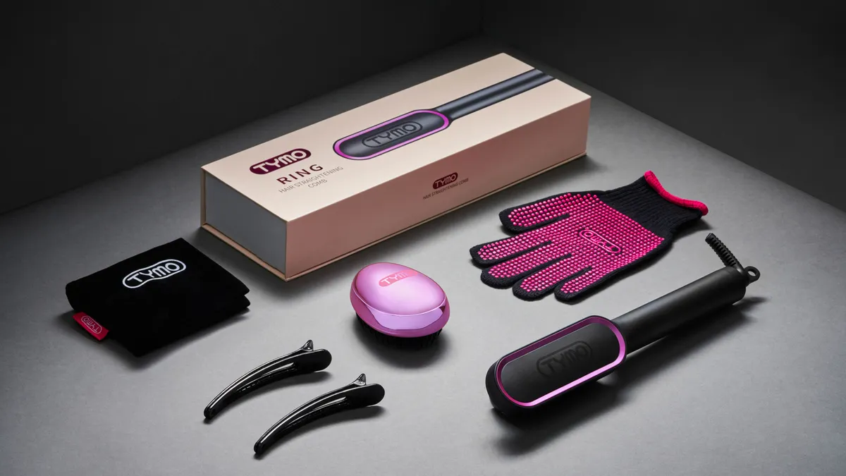 Foto 6 pulgar | Kit Cepillo Peine Tymo Ring Secadora De Cabello Airhype Lite