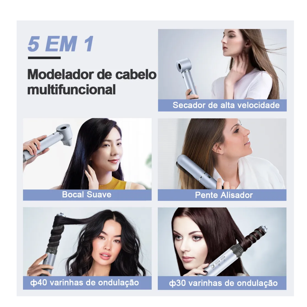 Foto 5 pulgar | Secadora De Cabello Potencia Eo Safe Imports Esi-20362 Plata