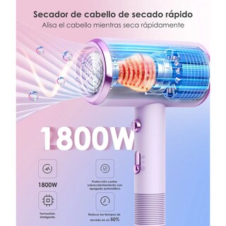 Foto 2 | Secadora De Cabello 1800w Eo Safe Imports Esi-20368 Rosa