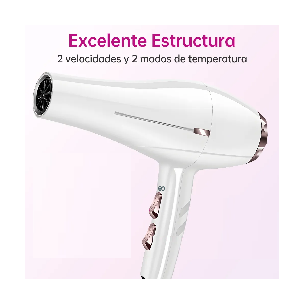 Foto 3 pulgar | Secadora De Cabello Profesional Secadora Con Difusor 12 En 1 Eo Safe Imports Esi-20369 Blanco