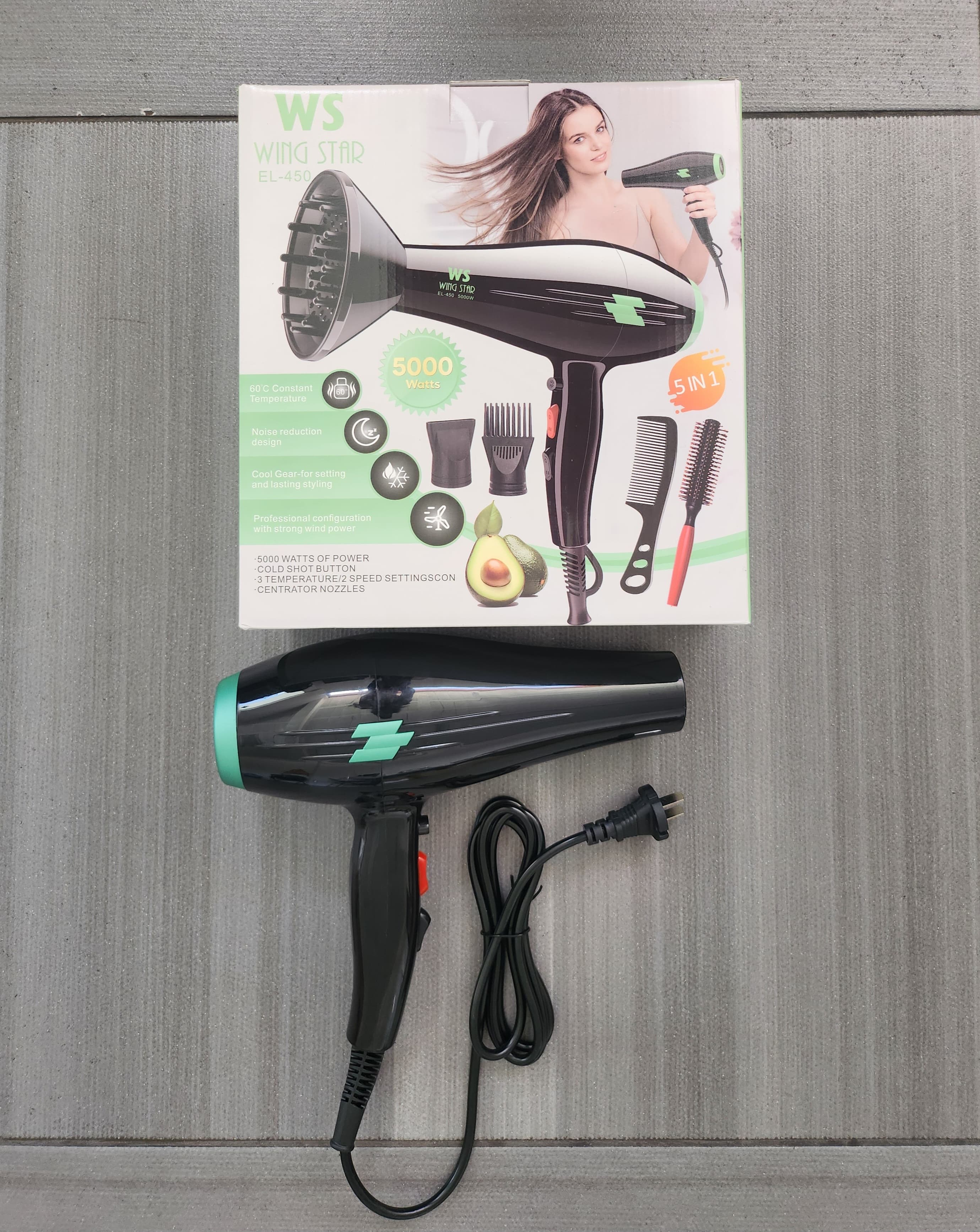 Foto 2 | Secadora Para Cabello Potente 5000w  Secado Rápido  Temperatura Constante