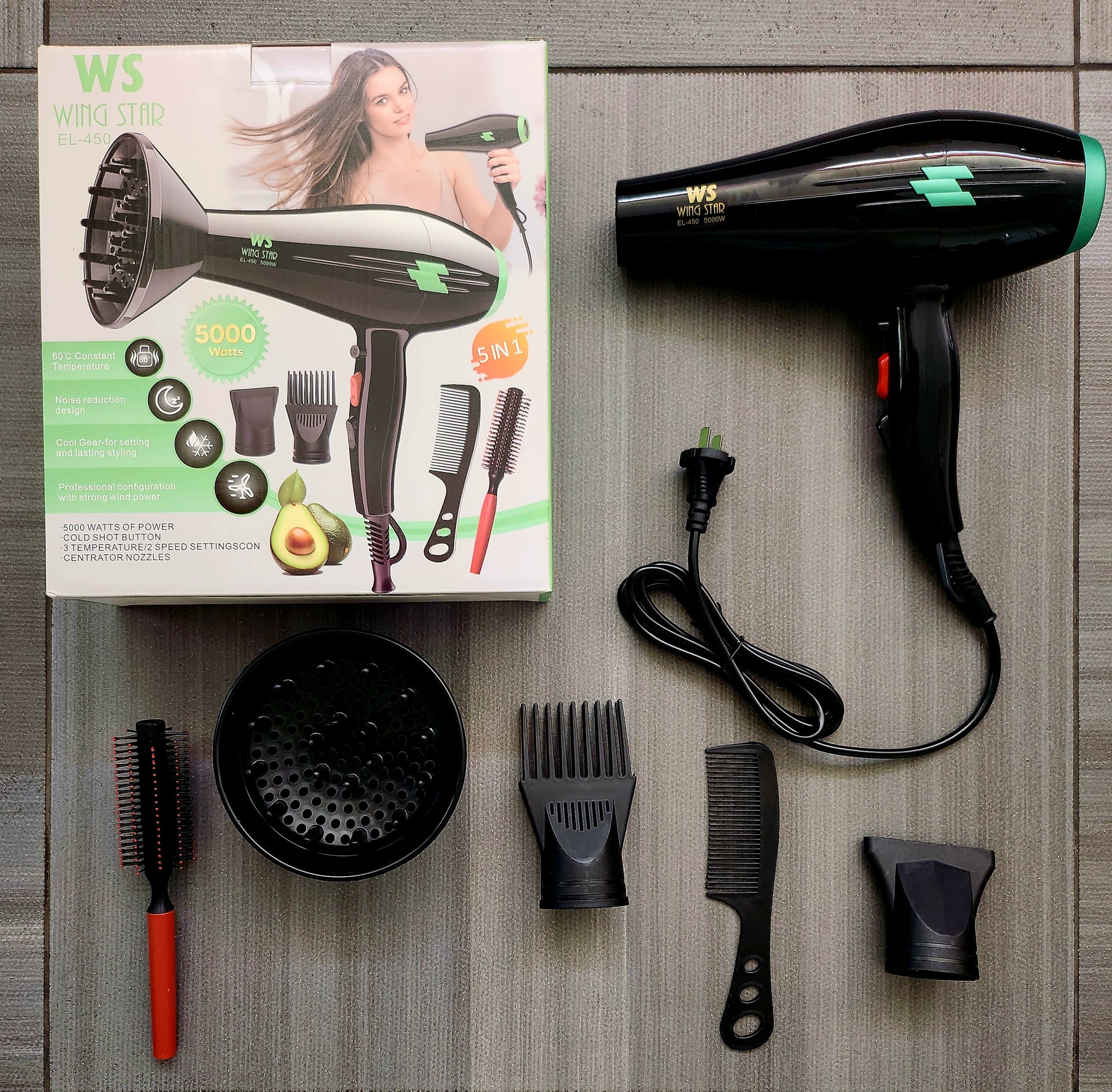Foto 3 | Secadora Para Cabello Potente 5000w  Secado Rápido  Temperatura Constante