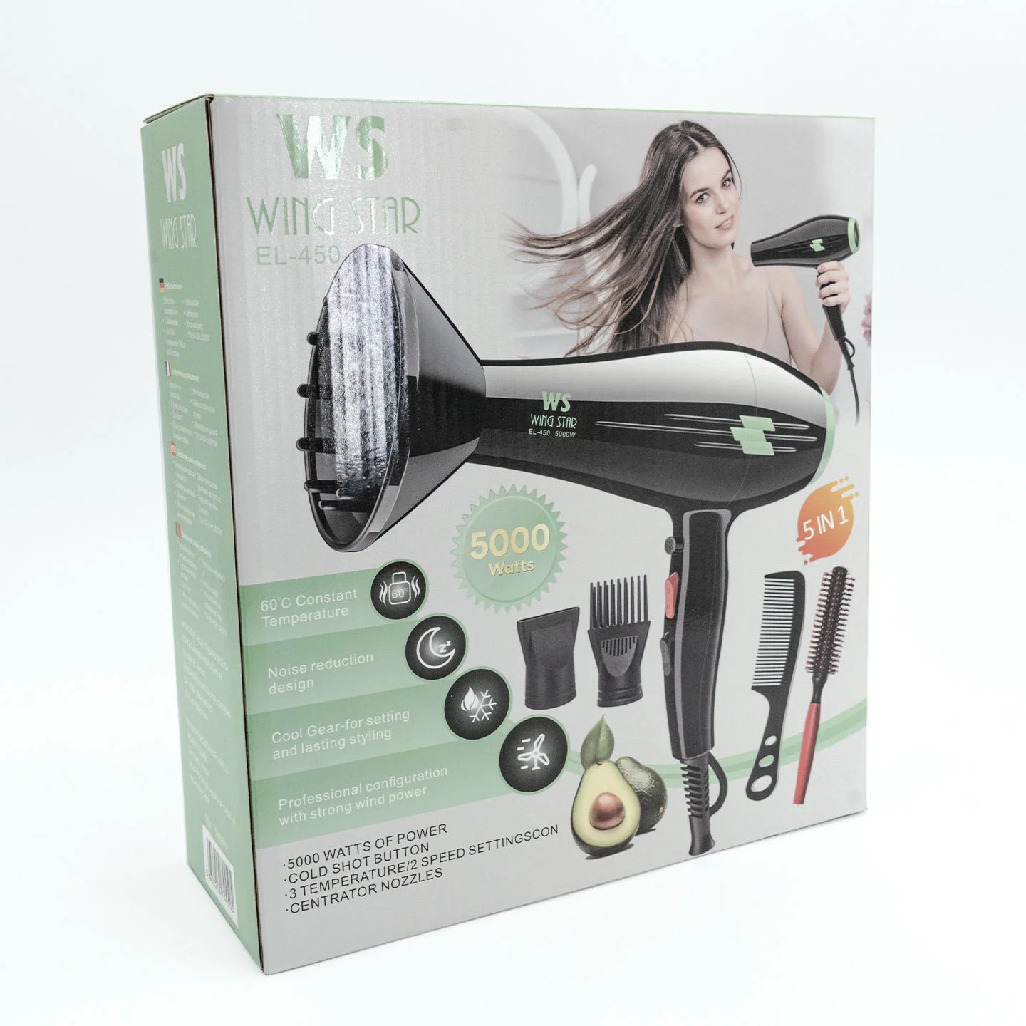 Foto 5 | Secadora Para Cabello Potente 5000w  Secado Rápido  Temperatura Constante