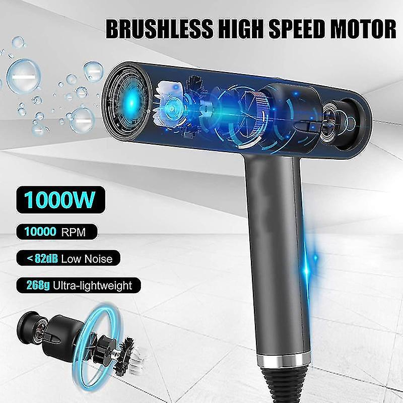 Foto 4 pulgar | Secador De Pelo Huoguo Professional Negative Ion 1000w - Negro - Venta Internacional.