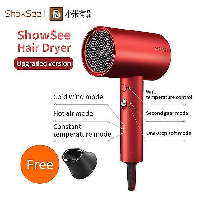 Foto 3 pulgar | Secador De Pelo Huoguo Negative Ion 1800w Portátil Con Difusor Rojo - Venta Internacional.