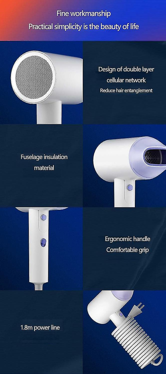 Foto 6 pulgar | Secador De Pelo Huoguo A4-w Plegable 1800w Portátil Con Iones Negativos - Venta Internacional.