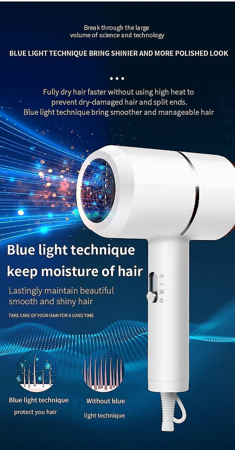 Foto 5 pulgar | Secador De Pelo Huoguo 2000w De Alta Potencia  Luz Azul Aniónica  Blanco - Venta Internacional.
