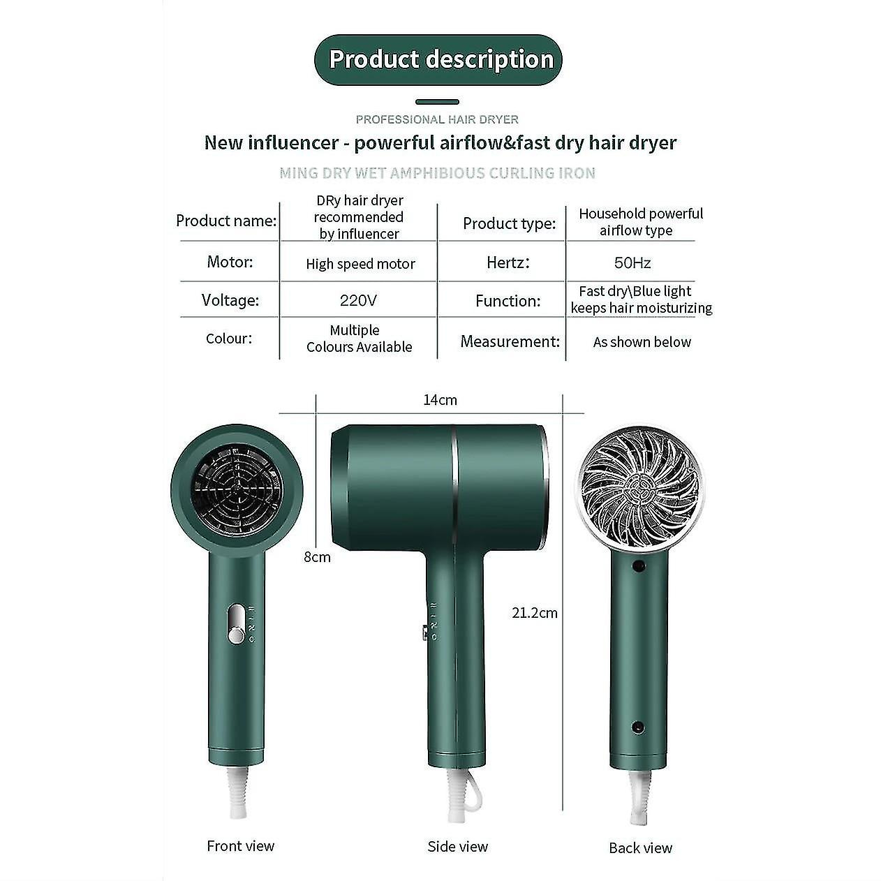 Foto 5 pulgar | Secador De Pelo Huoguo 2000w De Alta Potencia De Calefacción Y Refrigeración - Venta Internacional.
