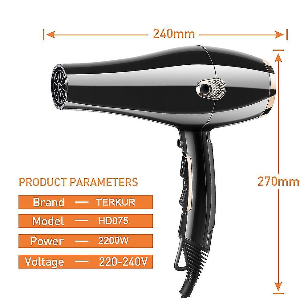 Foto 3 pulgar | Secador De Pelo Huoguo Hd075 Professional Salon 2200w 6 Marchas - Venta Internacional.