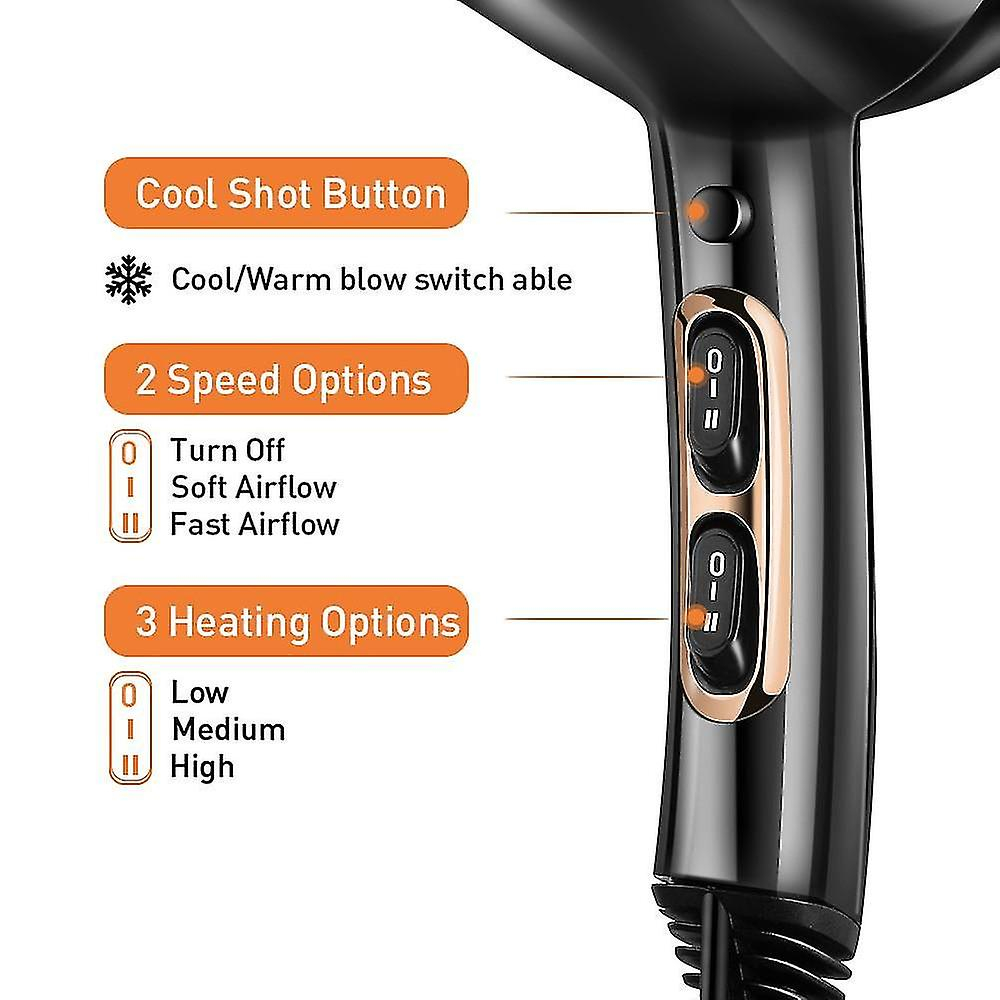 Foto 4 pulgar | Secador De Pelo Huoguo Hd075 Professional Salon 2200w 6 Marchas - Venta Internacional.