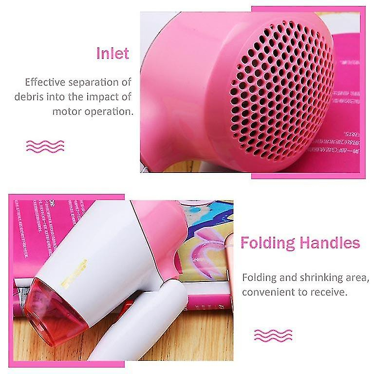 Foto 4 pulgar | Secador De Pelo Huoguo 1300w  Mango Plegable  Bajo Nivel De Ruido  Rosa - Venta Internacional.