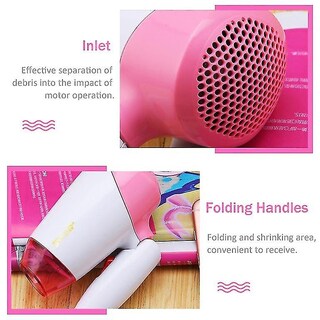Foto 3 | Secador De Pelo Huoguo 1300w Mango Plegable Bajo Nivel De Ruido Rosa - Venta Internacional.