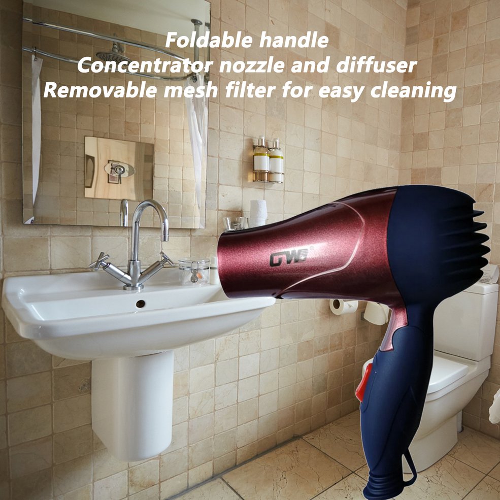 Foto 5 pulgar | Secador De Pelo Genérica Portátil Con Mango Plegable 1500w 220v - Venta Internacional.