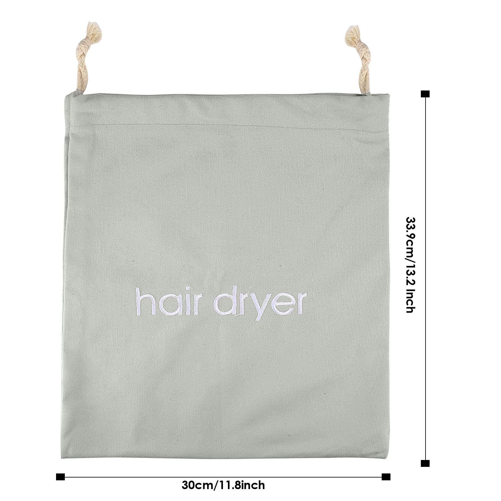 Foto 2 | Bolsas Para Secador De Pelo E&ey 3  6  Paquete De 8 Unidades  Con Cordón  Gris Claro (3) - Venta Internacional.