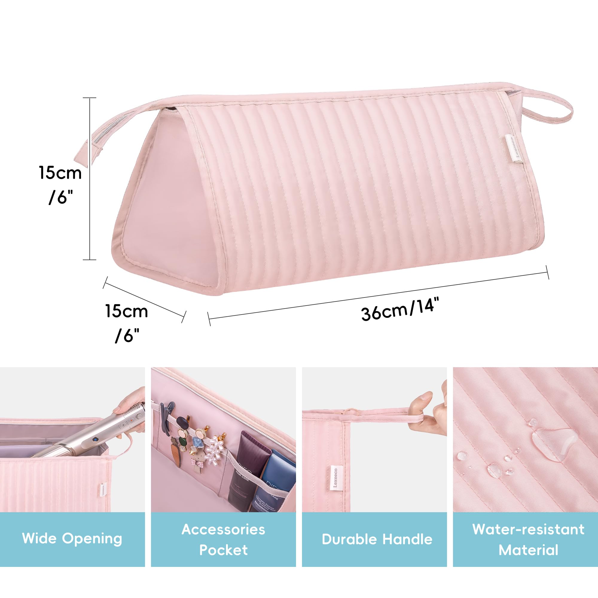 Foto 5 | Funda De Viaje Lexeeco Dyson Airwrap Con Secador De Pelo Shark  Color Rosa - Venta Internacional.