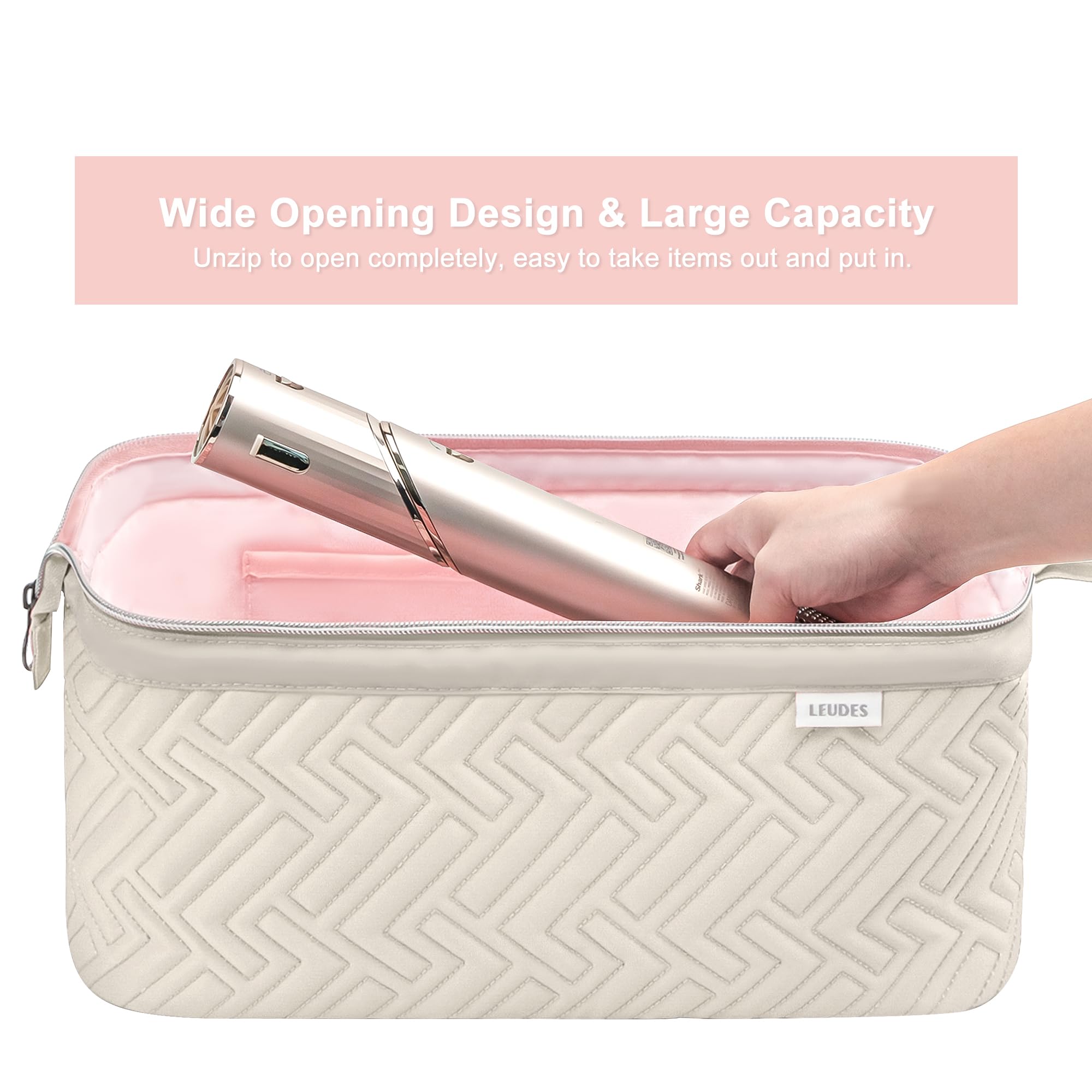 Foto 2 | Bolsa De Viaje Para Herramientas De Pelo Leudes Shark Flexstyle Beige - Venta Internacional.