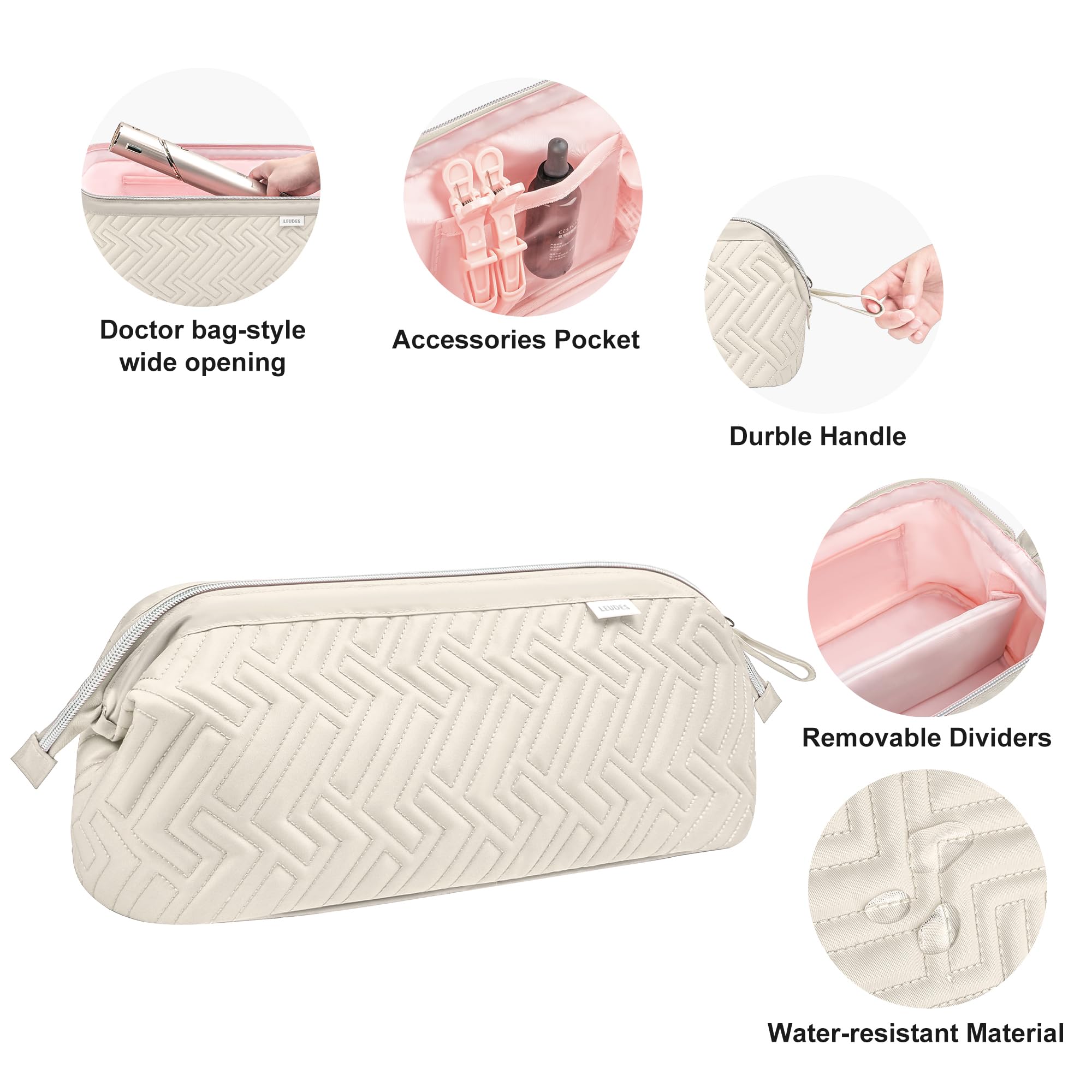 Foto 6 pulgar | Bolsa De Viaje Para Herramientas De Pelo Leudes Shark Flexstyle Beige - Venta Internacional.