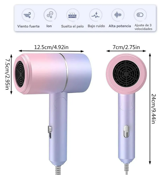 Foto 5 pulgar | Xtellar - Secadora De Cabello Profesional Portátil Y Plegable En Rosa Elegante