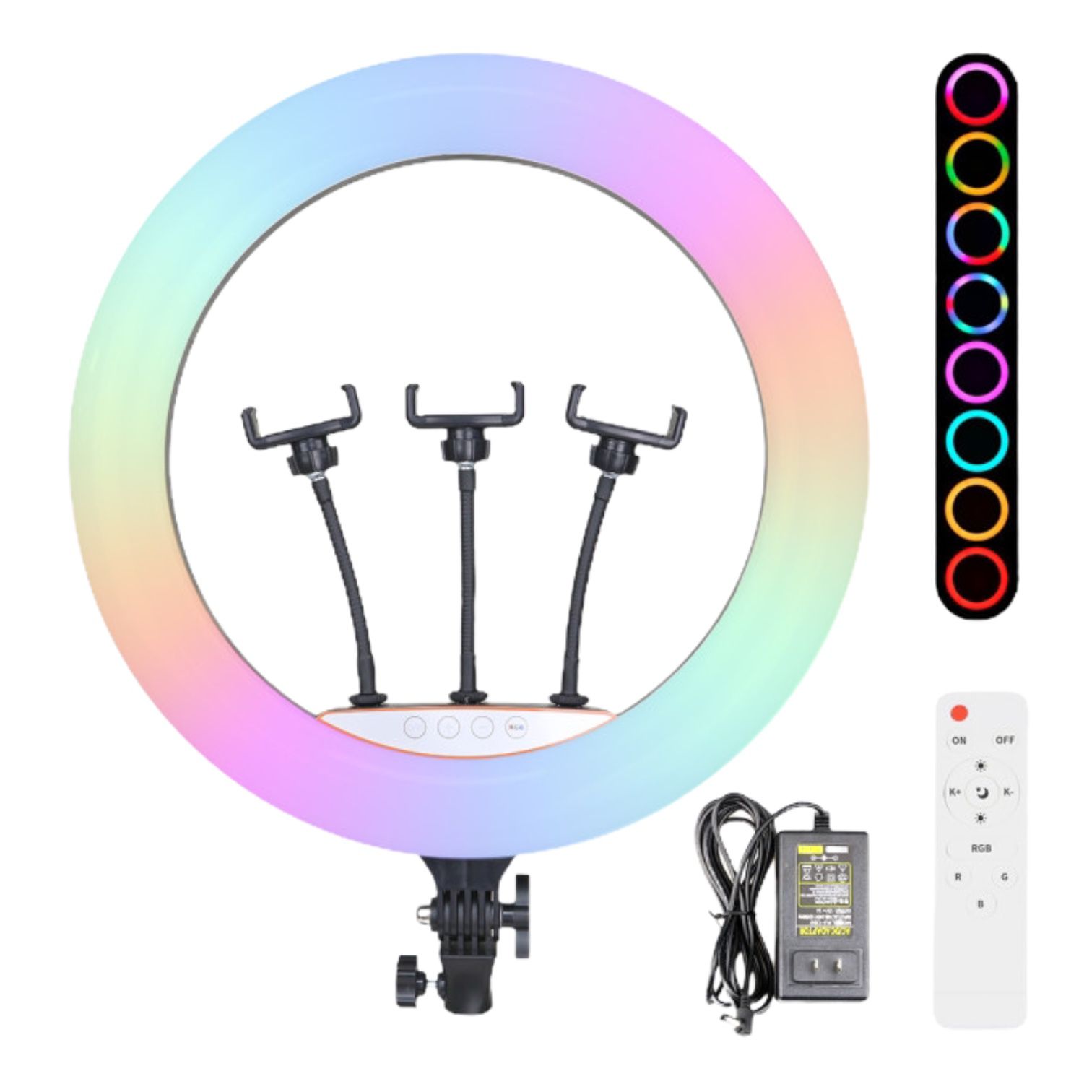 Foto 3 pulgar | Aro de Luz Led RGB 45 cm de Diámetro con Tripié