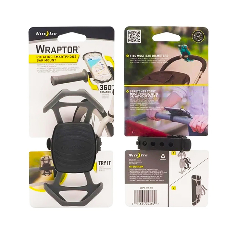 Soporte de Celular 360 Grados Nite Ize WPT-09-R3 Negro para Manubrio de Bicicleta