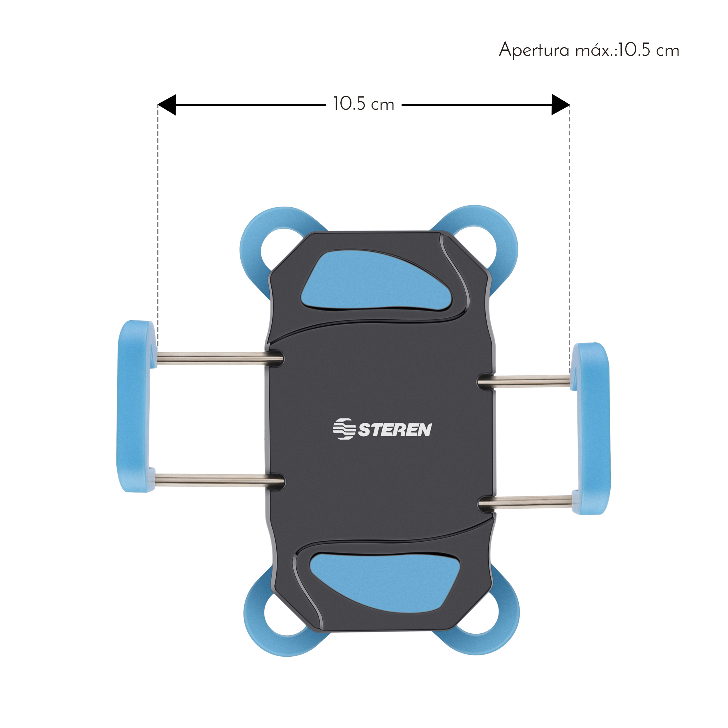 Foto 4 pulgar | Soporte para Celular con Sujeción en Manubrio Steren Pod-298 Negro