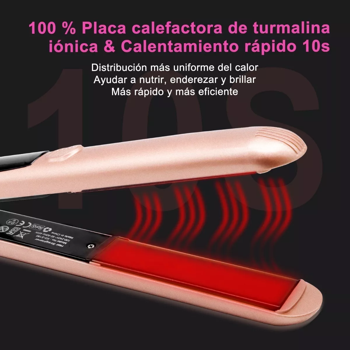 Foto 2 | Plancha de Cabello BELUG color Rosa 2 en 1 Cerámica