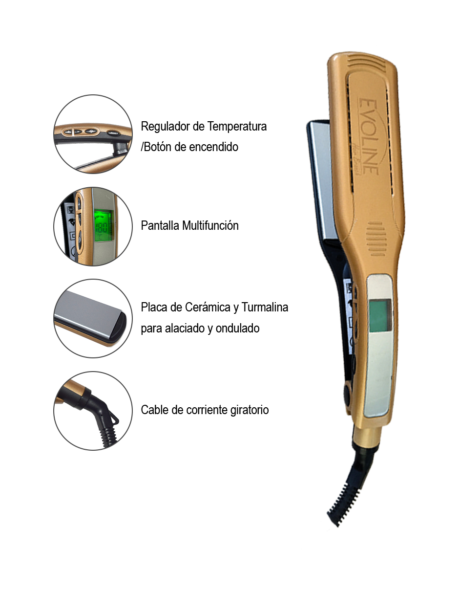 Foto 3 pulgar | Plancha Alaciadora Evoline