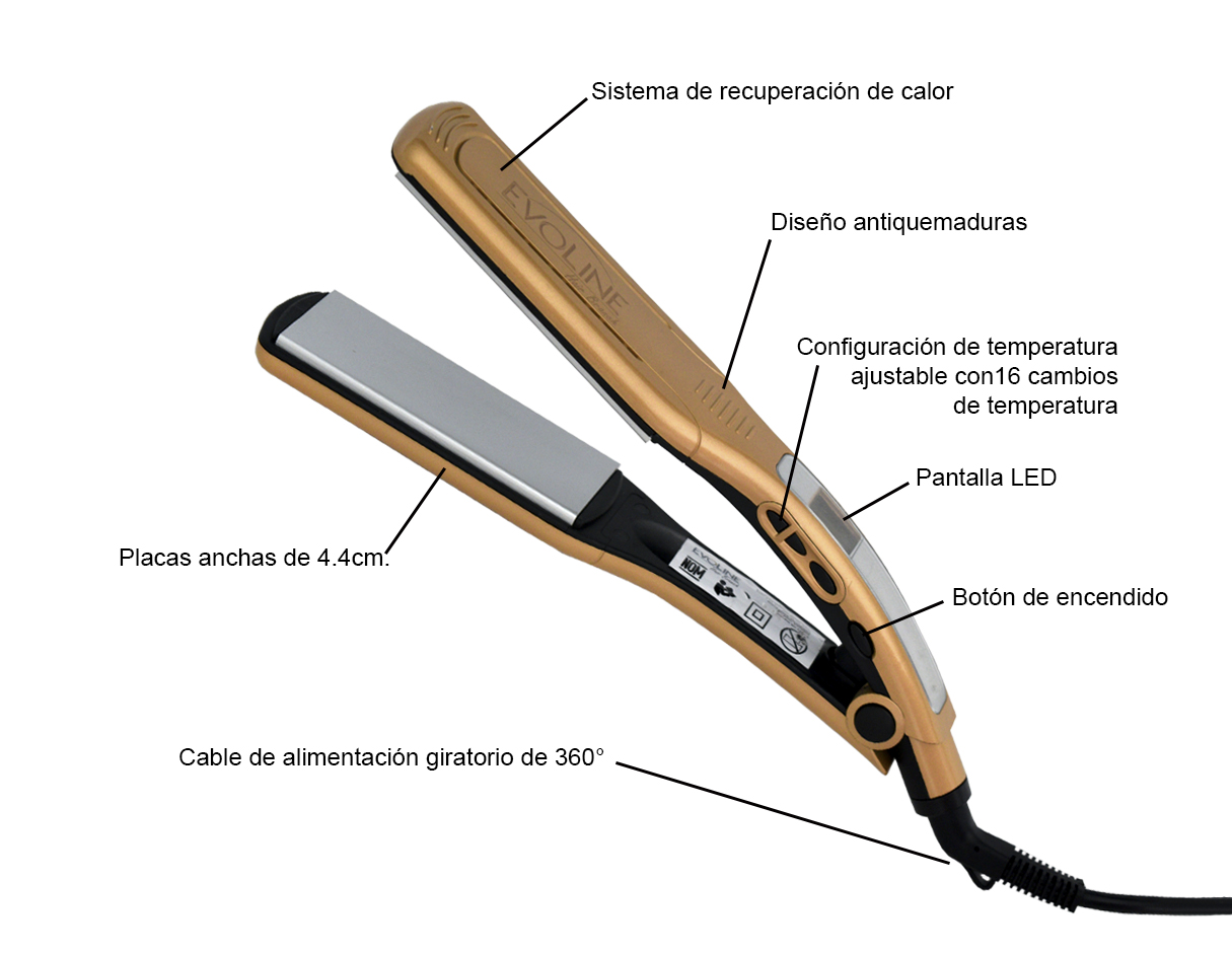 Foto 8 pulgar | Plancha Alaciadora Evoline
