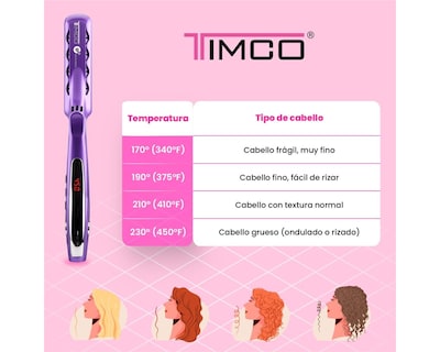 Foto 8 | Plancha Alaciadora de Cabello TIMCO TIT-400 color Beige Ceramic Gold 3X Tri-Protect