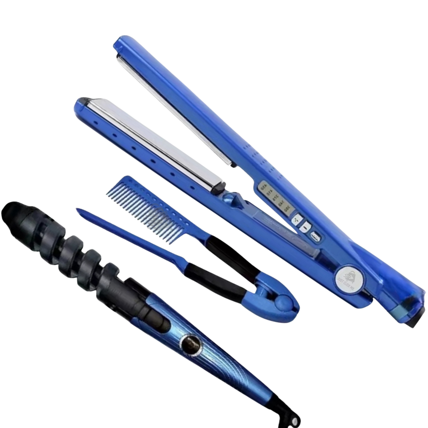 Kit Plancha Rizador Peine 3 En 1