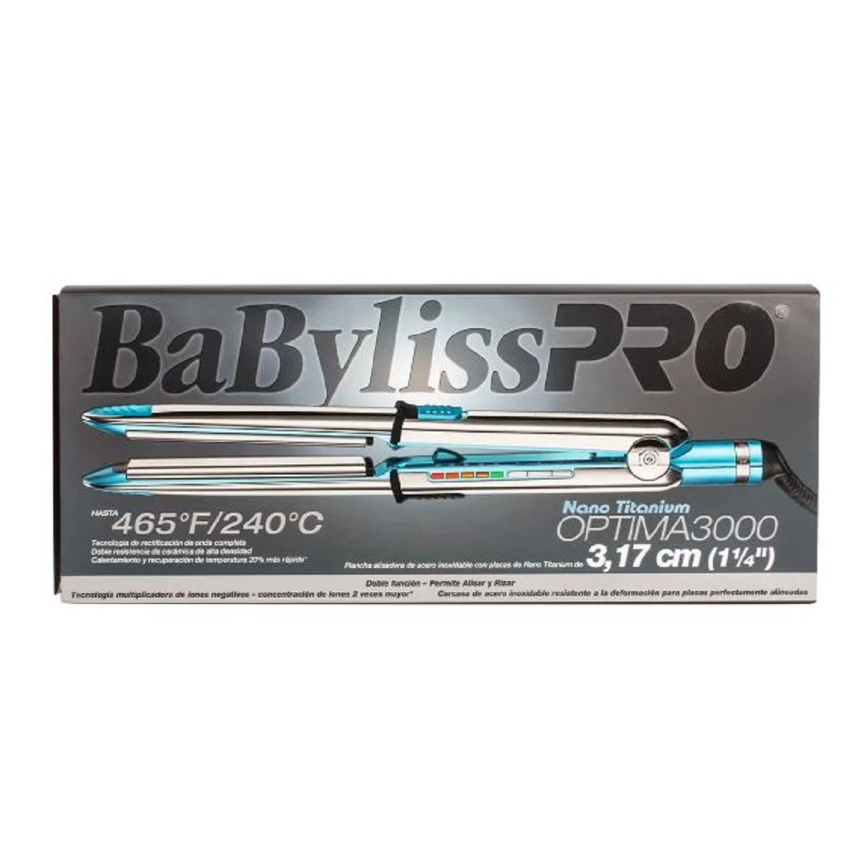 Foto 1 | Plancha para Cabello Babyliss Pro  Optima 3000 Nano Titanium